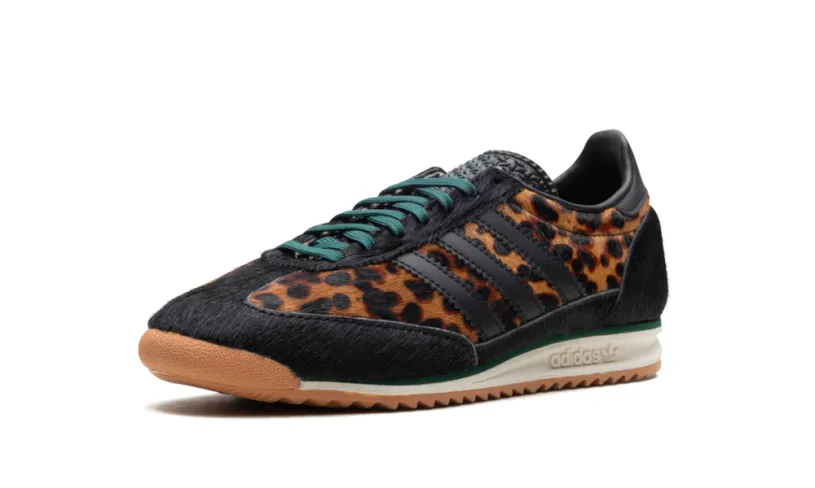 More Adidas Shoes SL 72 OG WMNS 'Leopard Print Collegiate Green'